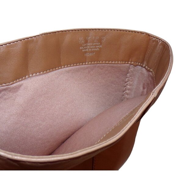 Naturalizer Henny Knee-High Buckle Detail Tall Dress Boots cafe Leather  10 New - Picture 6 of 7